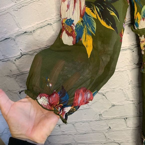 NWT Anthropologie fig & flowers tiered maxi dress. Large - Picture 7 of 9